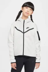 Nike Sportswear Tech Fleece Kapuzensweatjacke - Light Grey Heather XL Kids