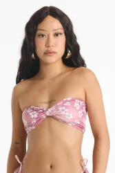 Motel Samara Bandeau Bikini-Oberteil - Old Rose S Damen