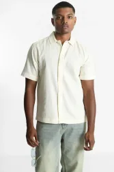 Only & Sons ONSSAVIER Hemd aus Waffelstoff - Antique White M Herren