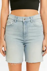 Tally Weijl High Waist Jeansshort - Light Blue Washed 32 Damen