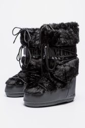 Moon Boot Icon Kunstpelz Schneestiefel - Black EU39-41 Damen