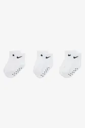 Nike Dreierpack Anti-Rutsch Baby Socken - White EU16-17