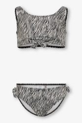 Only KOGBEACH Bralette Bikini - Cloud Dancer + Black 146-152 Kids