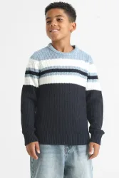 Jack & Jones Junior Sander Strickpullover - Mountain Spring 140 Kids