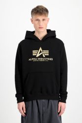 Alpha Industries Kapuzensweatshirt - Black + Gold M Herren