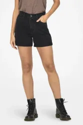 Only Vega Mom Fit Jeanshorts - Black Denim M Damen