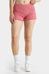Tally Weijl Gesmokte Stoffshorts - Red + White 38 Damen