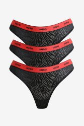 Hugo Red Dreierpack Strings - Black S Damen