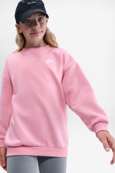 Nike Sportswear Club Fleece Oversize Sweatshirt - Medium Soft Pink M Kids