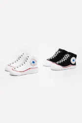Converse Doppelpack Baby Socken - Schwarz + Weiss 0m