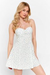 Tally Weijl Minikleid - Offwhite + Blue S Damen