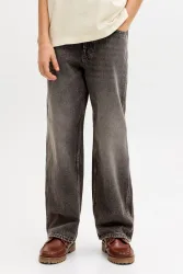 Jack & Jones Junior JJIALEX  Baggy Fit Jeans - Black/Brown 146 Kids