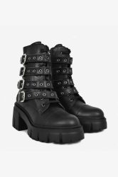 Altercore Vegan Murani Plateaustiefelette - Schwarz EU39 Damen
