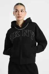DKNY Kapuzensweatjacke - Black S Damen