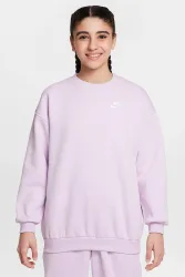 Nike Sportswear Club Fleece Oversize Sweatshirt - Lilac S Kids