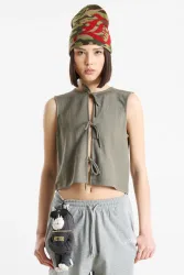 Only ONLSAKURA Crop Top - Smokey Olive XS Damen