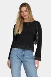 Only ONLLIVE Langarmshirt - Black XS Damen