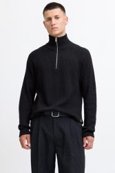 Jack & Jones Pannel gerippter Strickpullover - Black XS Herren