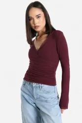 Tally Weijl Langarmshirt - Ruby Wine XS Damen