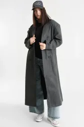 Only ONLBRAKE Mantel - Dark Grey Melange S Damen