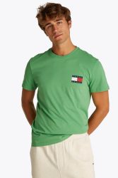 Tommy Jeans Essential Flag T-Shirt - Coastal Green S Herren
