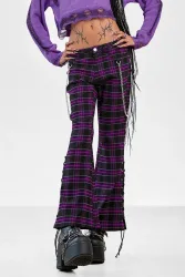 Banned Scarlett Vixen Flare-Hose - Purple XS Damen