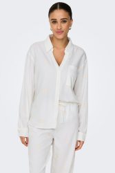 Only ONLCARO Leinenhemd - Bright White M Damen