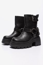 Buffalo Bravr Biker Plateau Winterstiefelette - Black EU36 Damen