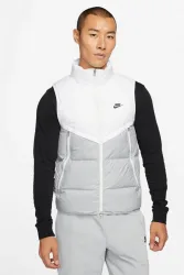 Nike Puffer-Daunengilet - White + Smoke Grey XS Herren
