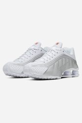 Nike Shox R4 Sneaker - White + Metallic Silver EU37.5 Damen