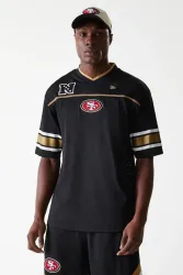 New Era Mesh T-Shirt - Black + Gold L Herren