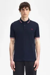 Fred Perry Twin Tipped Poloshirt - Dark Navy S Herren