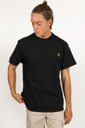 Carhartt WIP American Script T-Shirt - Black S Herren