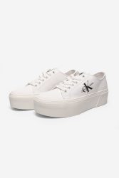 Calvin Klein Jeans Cupsole Textile Plateau Sneaker - White EU37 Damen