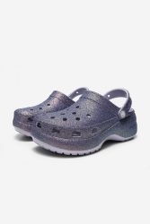 CROCS Pailletten Plateau Sandalen - Purple Moon EU36 Damen