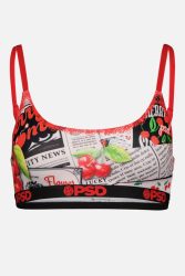 PSD Underwear Bralette - Red + White + Black M Damen