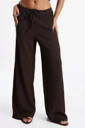 Only ONLERIKKA Wide Leg Hose n Crinkle-Optik - Coffee Bean XS Damen