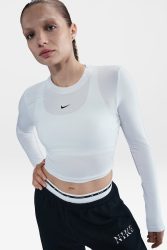 Nike Crop Langarmshirt - White XS Damen