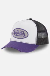 Von Dutch Trucker Cap / Snapback - White + Purple + Black Einheitsgroesse Herren