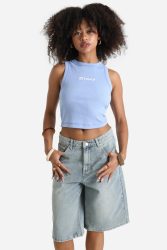 Roxy Iconic Days Geripptes Crop Tanktop - Grapemist M Damen