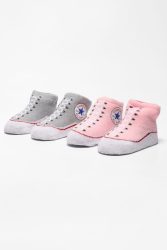 Converse Doppelpack Baby Socken - Pink + Grey 6m
