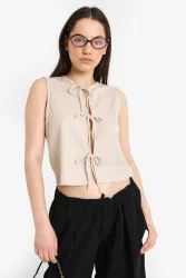 Only ONLSAKURA Crop Top - Chateau Grey XS Damen