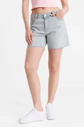 Dr. Denim Jeansshorts - Canyon Pale Worn Raw Hem 24 Damen