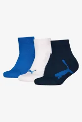 Puma Dreierpack Socken - Navy + White + Strong Blue EU31-34 Kids