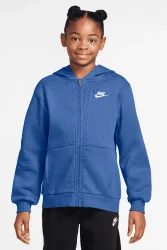 Nike Sportswear Club Fleece Kapuzensweatjacke - Comet Blue XL Kids