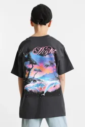 Jack & Jones Junior JORAIRBRUSH T-Shirt - Asphalt 128 Kids