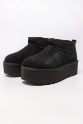 UGG Classic Ultra Mini gefütterte Plateau Stiefelette - Black EU37 Damen
