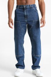 Carhartt WIP Double Knee Relaxed Straight Fit Jeans - Dark Blue 32/32 Herren