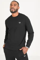 Fred Perry Sweatshirt - Schwarz L Herren