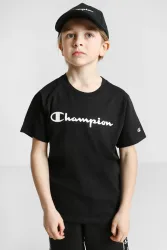 Champion T-Shirt - Black + White XL Kids
